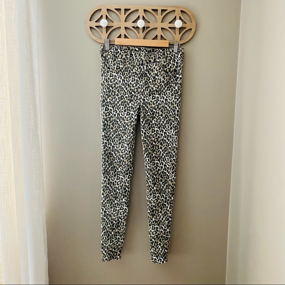 American Eagle Leopard Print Hi-Rise Jeggings Sz 4